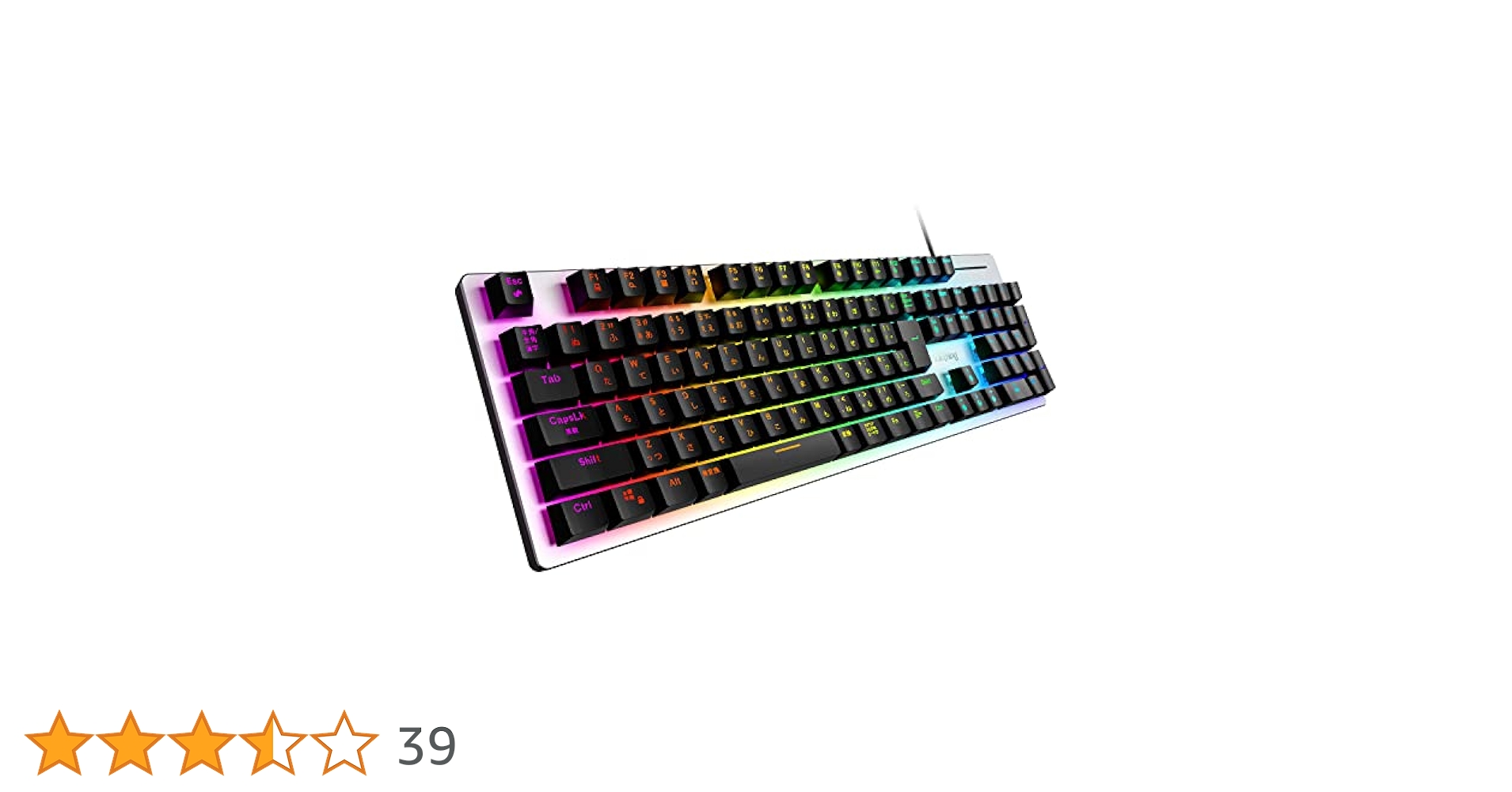 Amazon.co.jp: MakThing キーボード ゲーミング 有線 赤軸